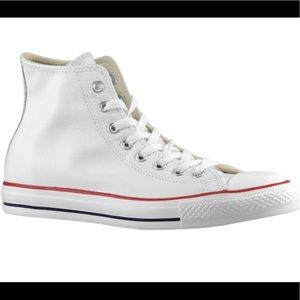 White LEATHER converse